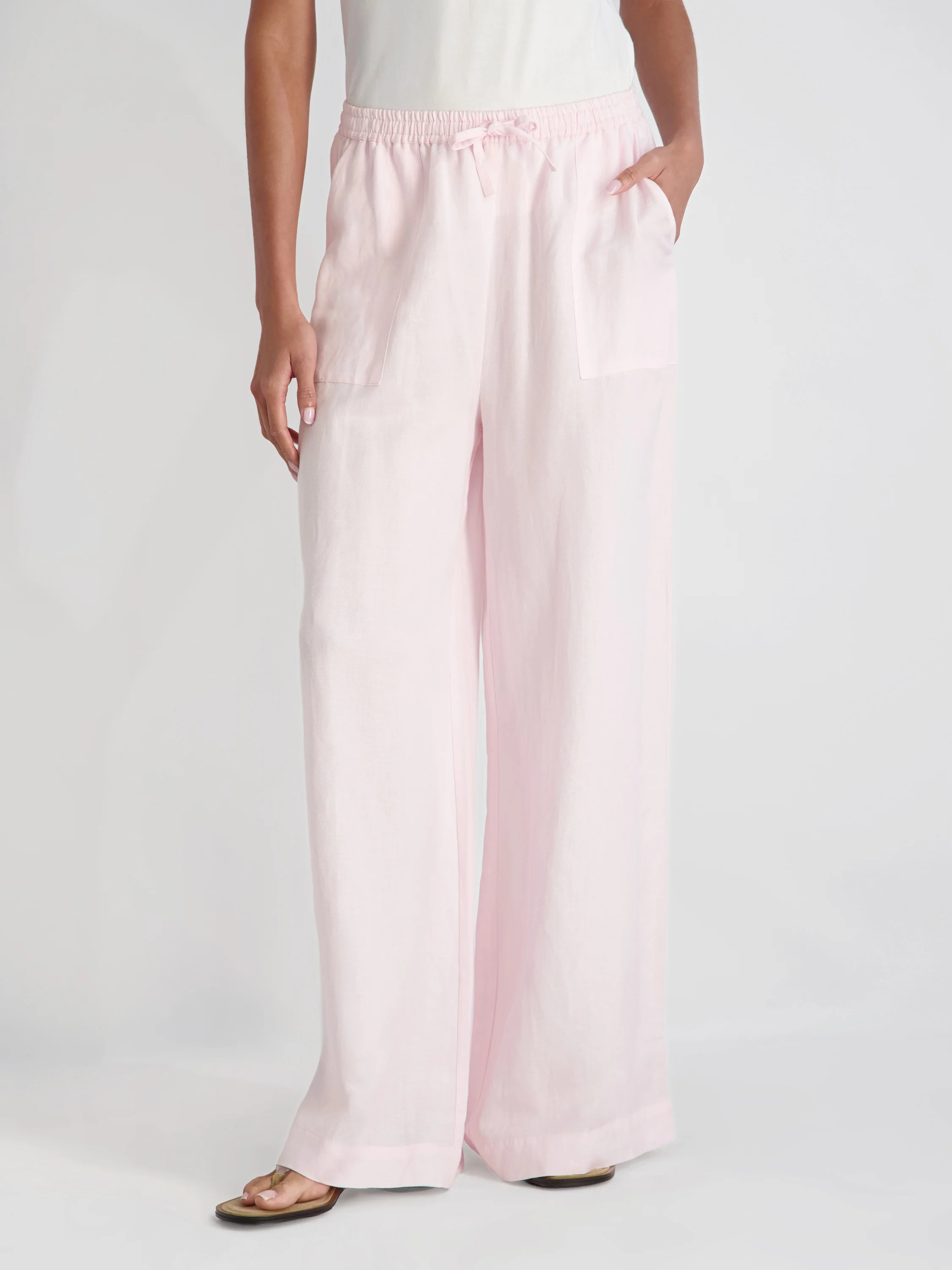 COOPER LINEN WIDE LEG PANTS - Image 2