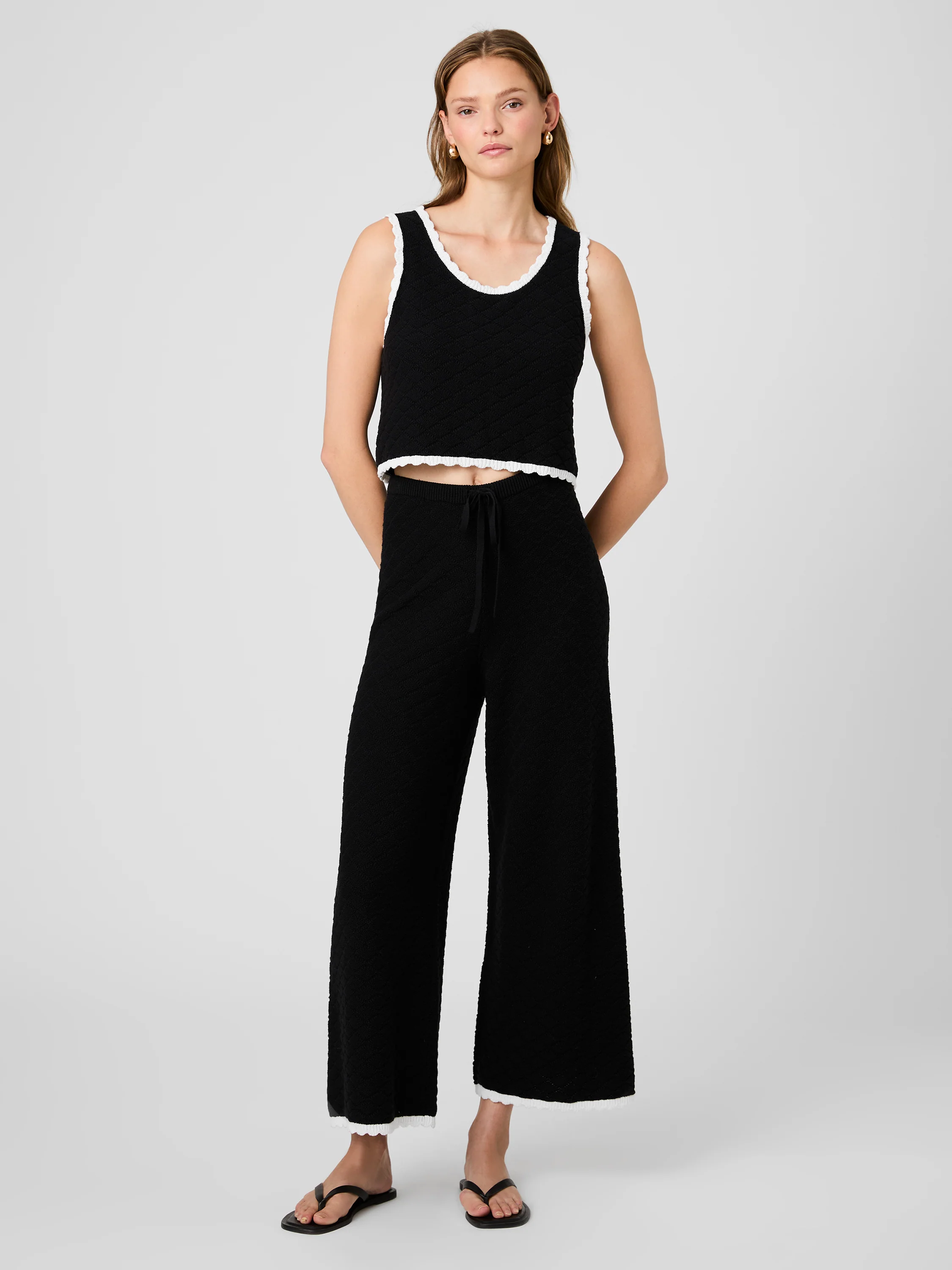 TEDDY DIAMOND KNIT CROP PANTS - Image 5