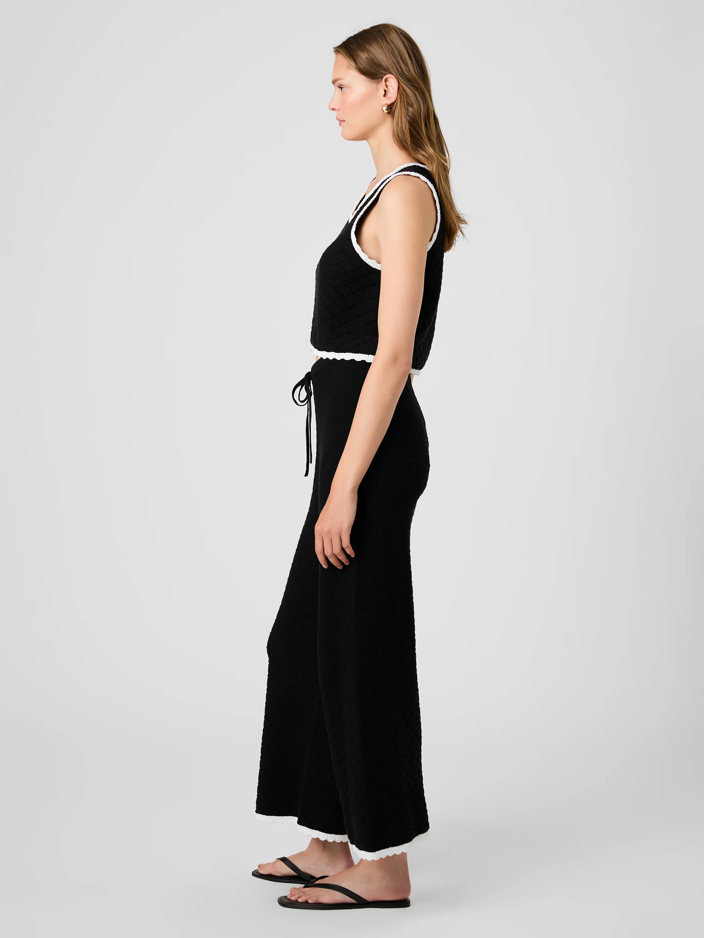 TEDDY DIAMOND KNIT CROP PANTS - Image 7
