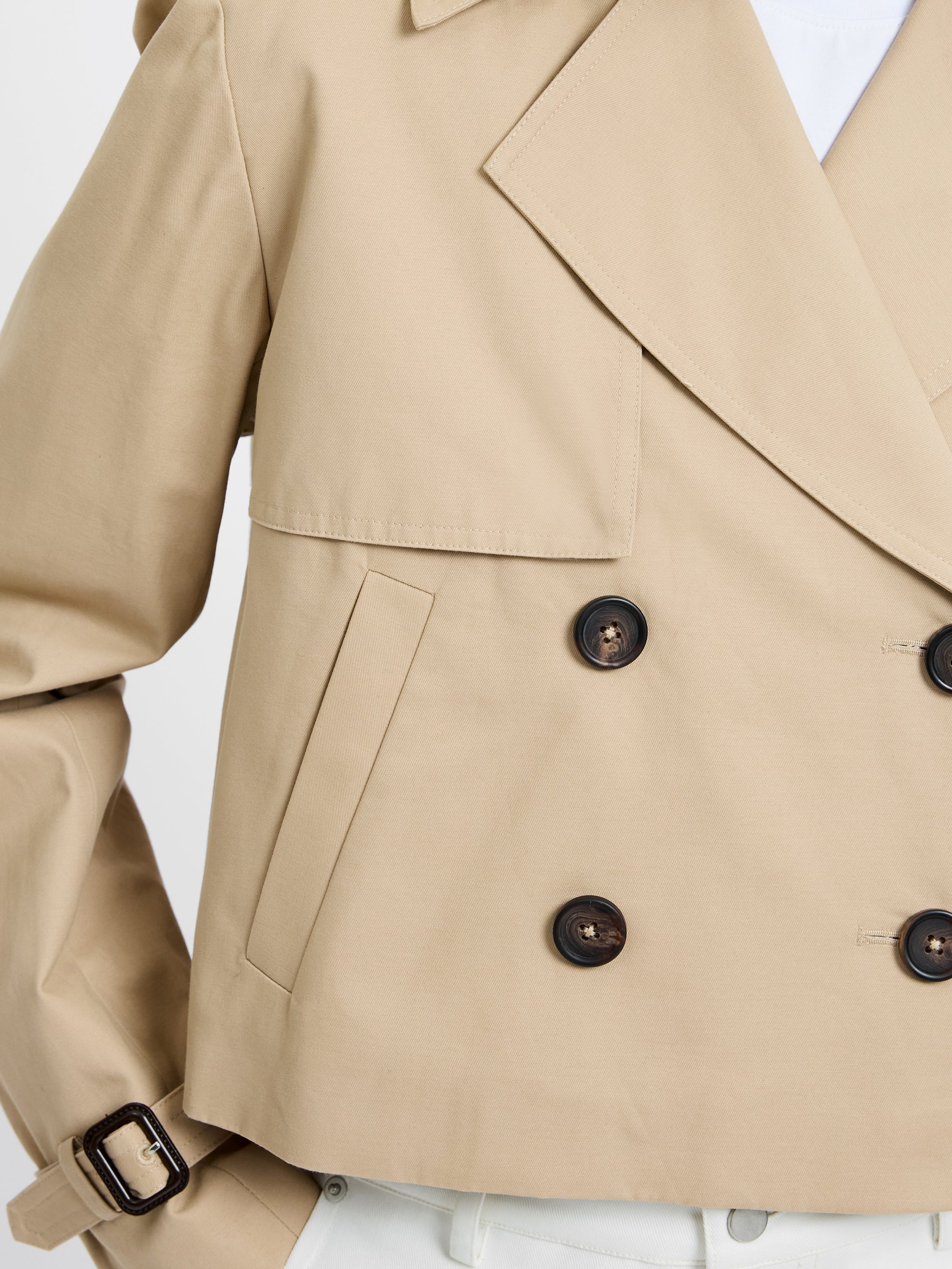 CROPPED TWILL TRENCH - Image 5