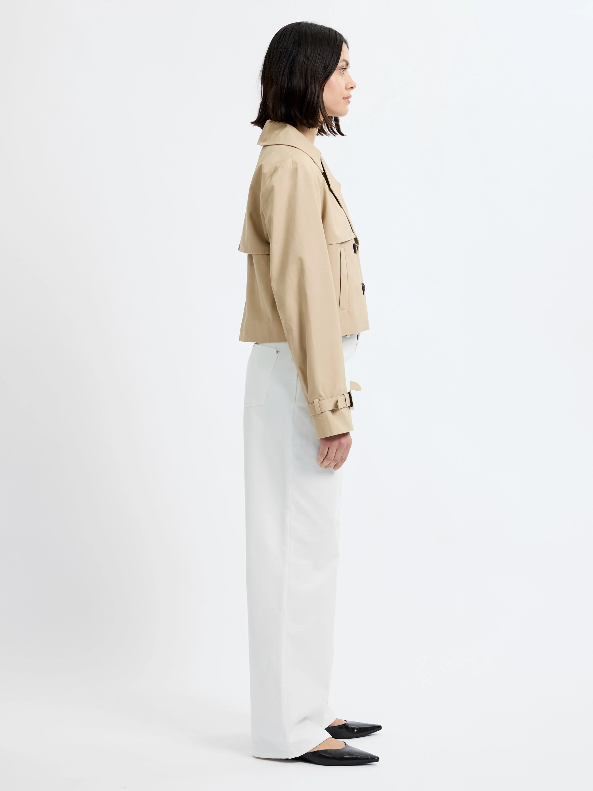 CROPPED TWILL TRENCH - Image 6