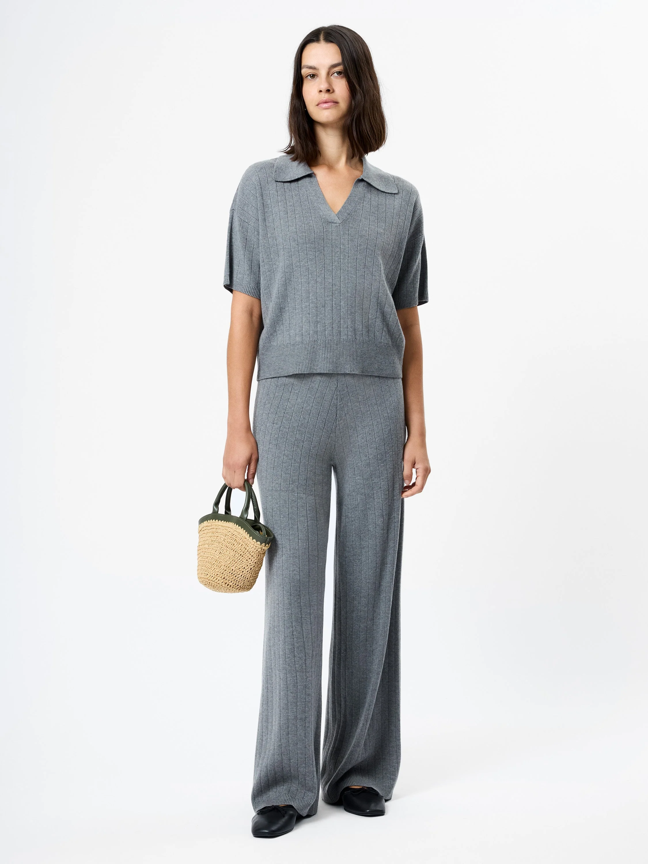 JAVIER KNIT V-NECK COLLARED TOP - Image 2