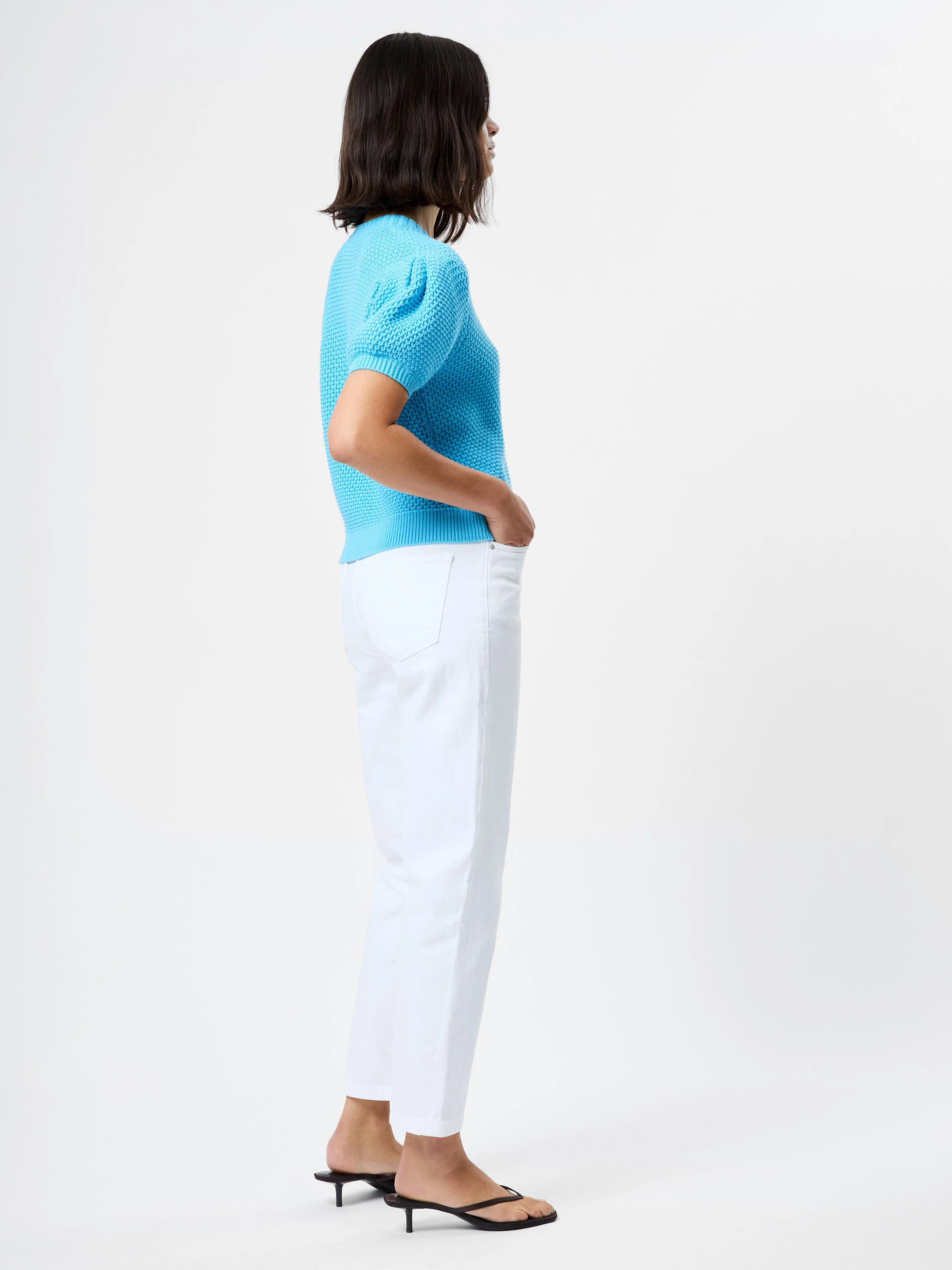 REMY COTTON BLEND V-NECK TOP - Image 4