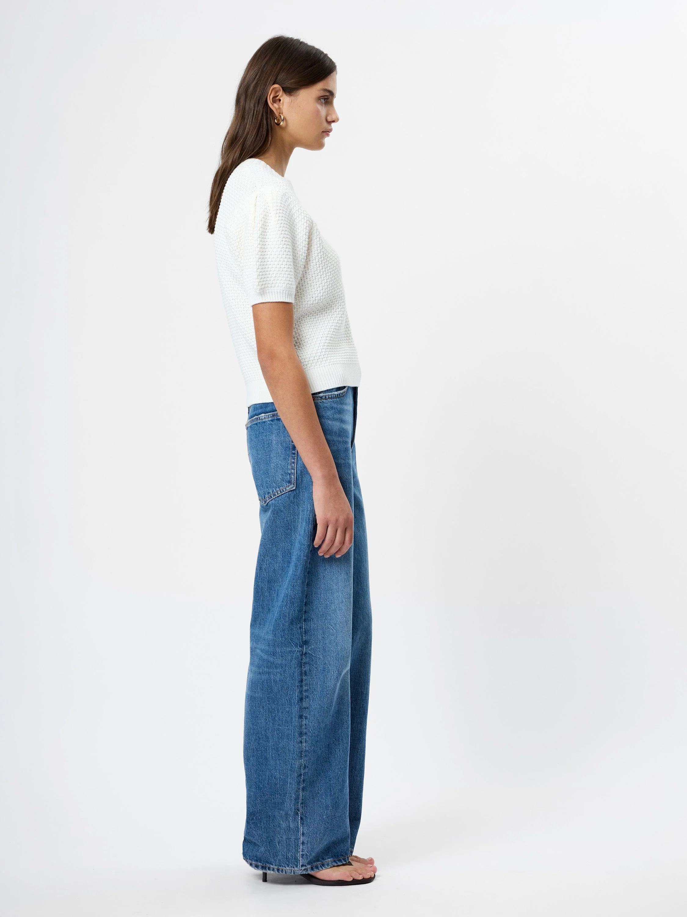 REMY COTTON BLEND V-NECK TOP - Image 3