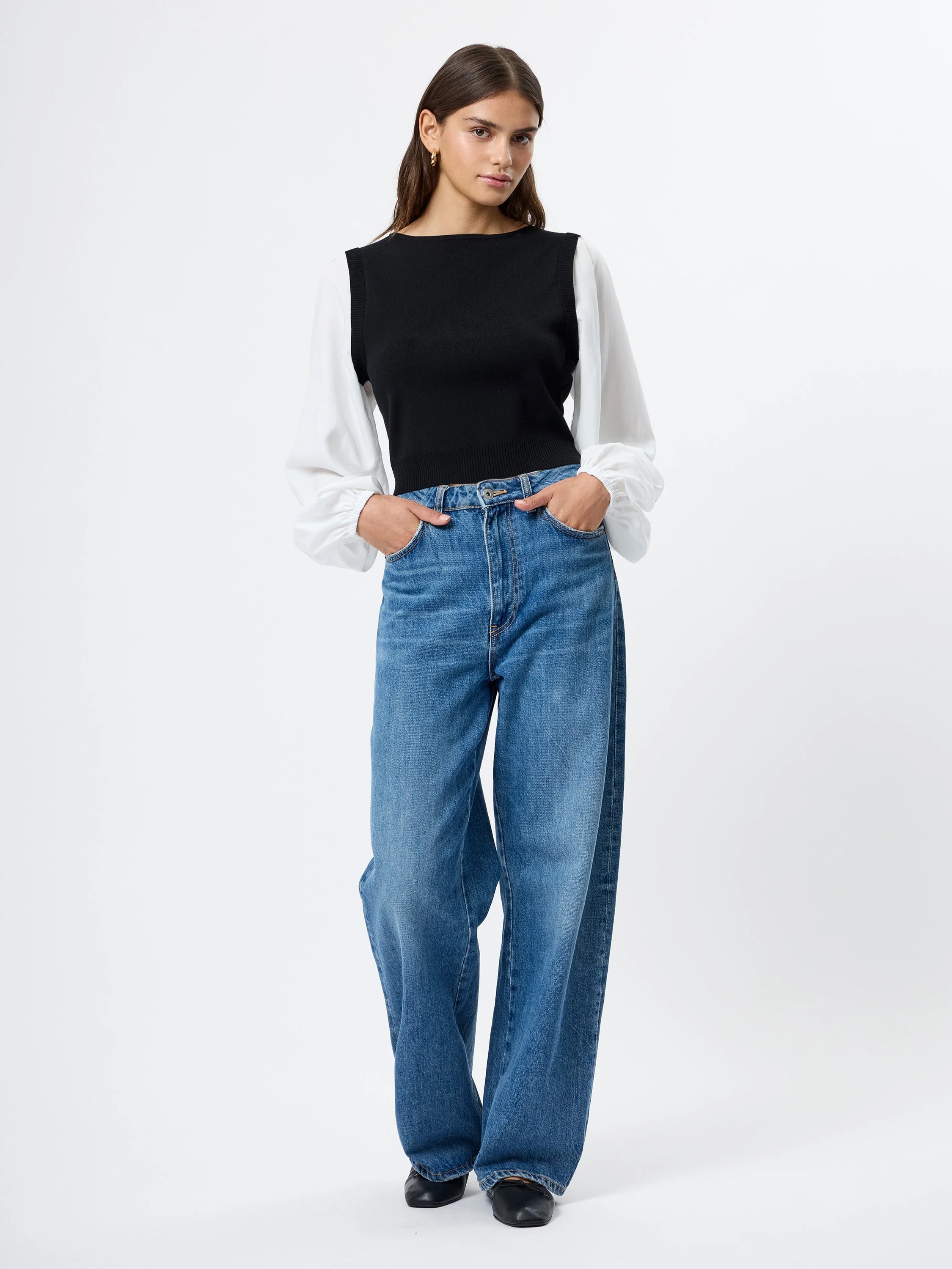 MAXIME KNIT SHIRTING LONG SLEEVE TOP - Image 2