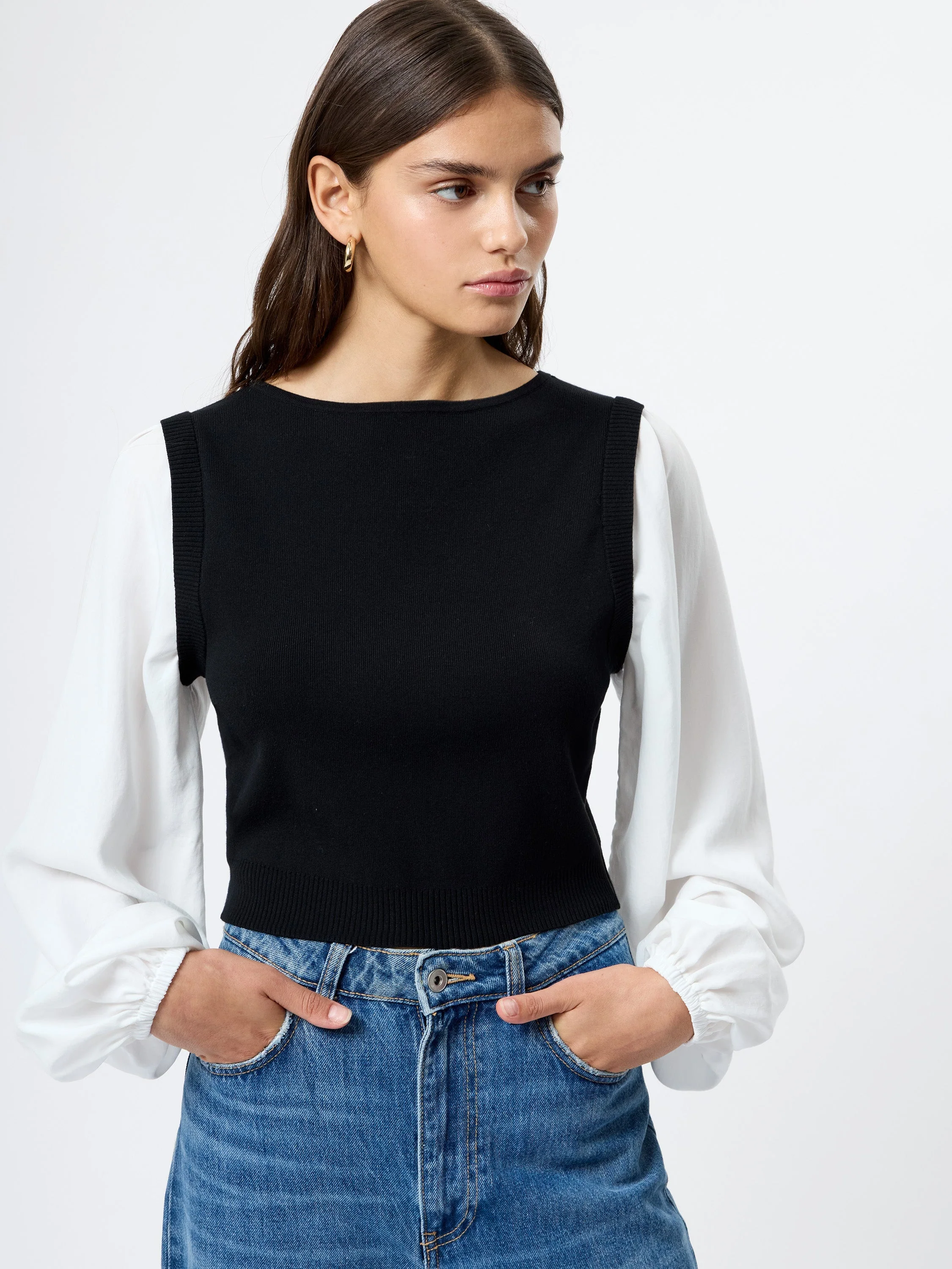 MAXIME KNIT SHIRTING LONG SLEEVE TOP - Image 3
