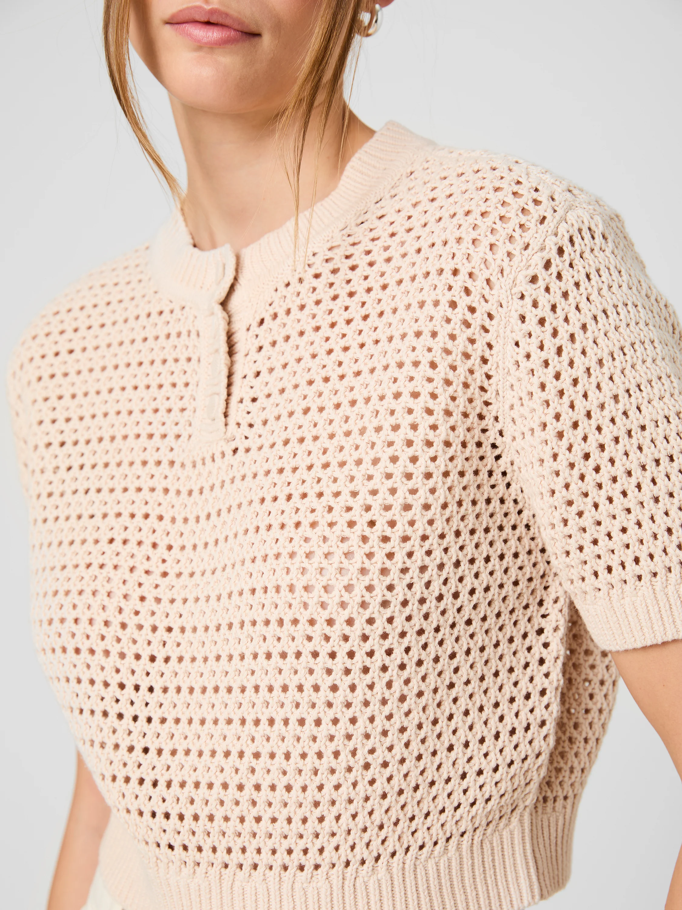 TEDDY ALL OVER KNIT SHORT SLEEVE TOP - Image 4
