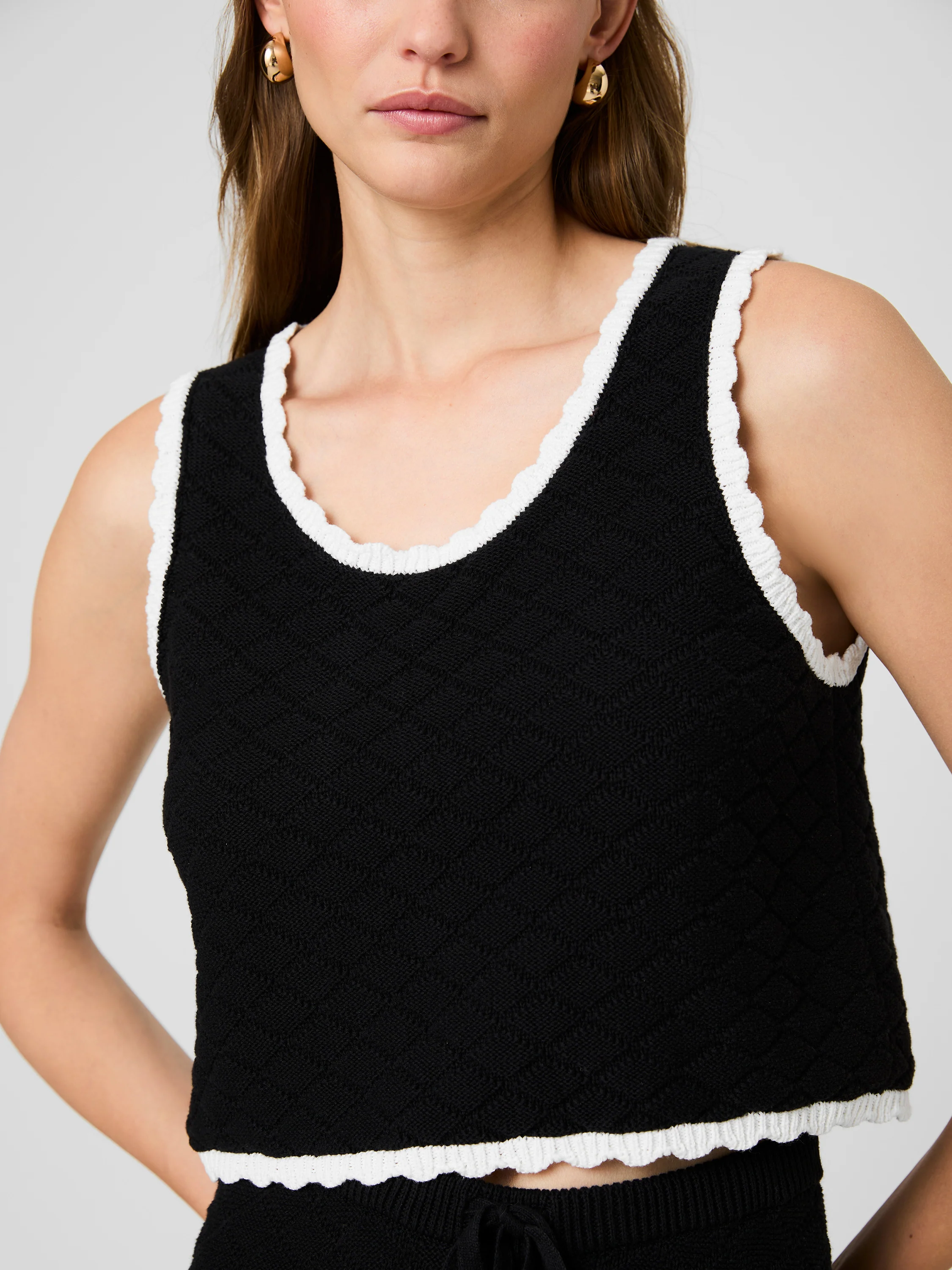 TEDDY DIAMOND KNIT CONTRAST CAMI - Image 5