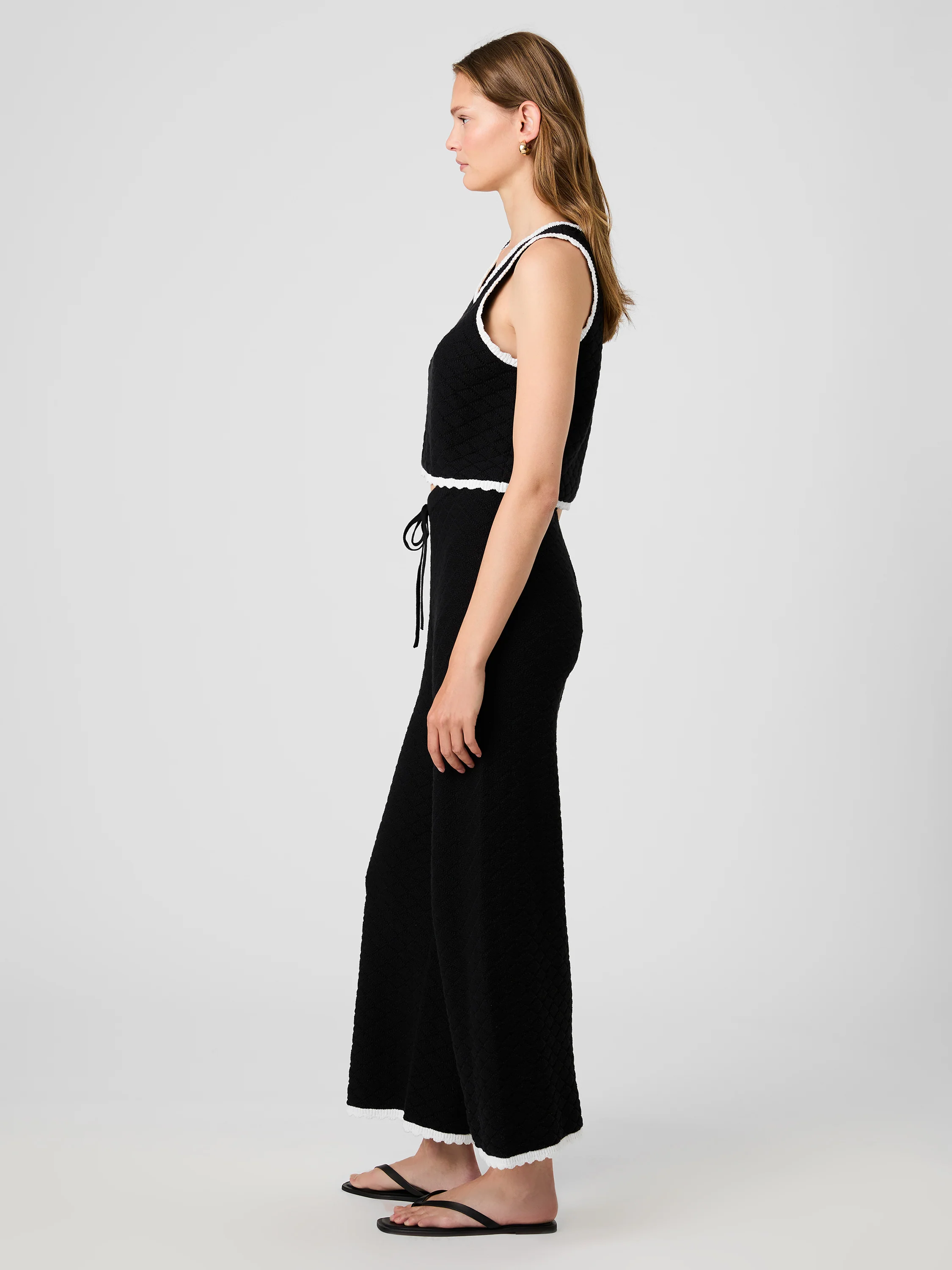 TEDDY DIAMOND KNIT CONTRAST CAMI - Image 7