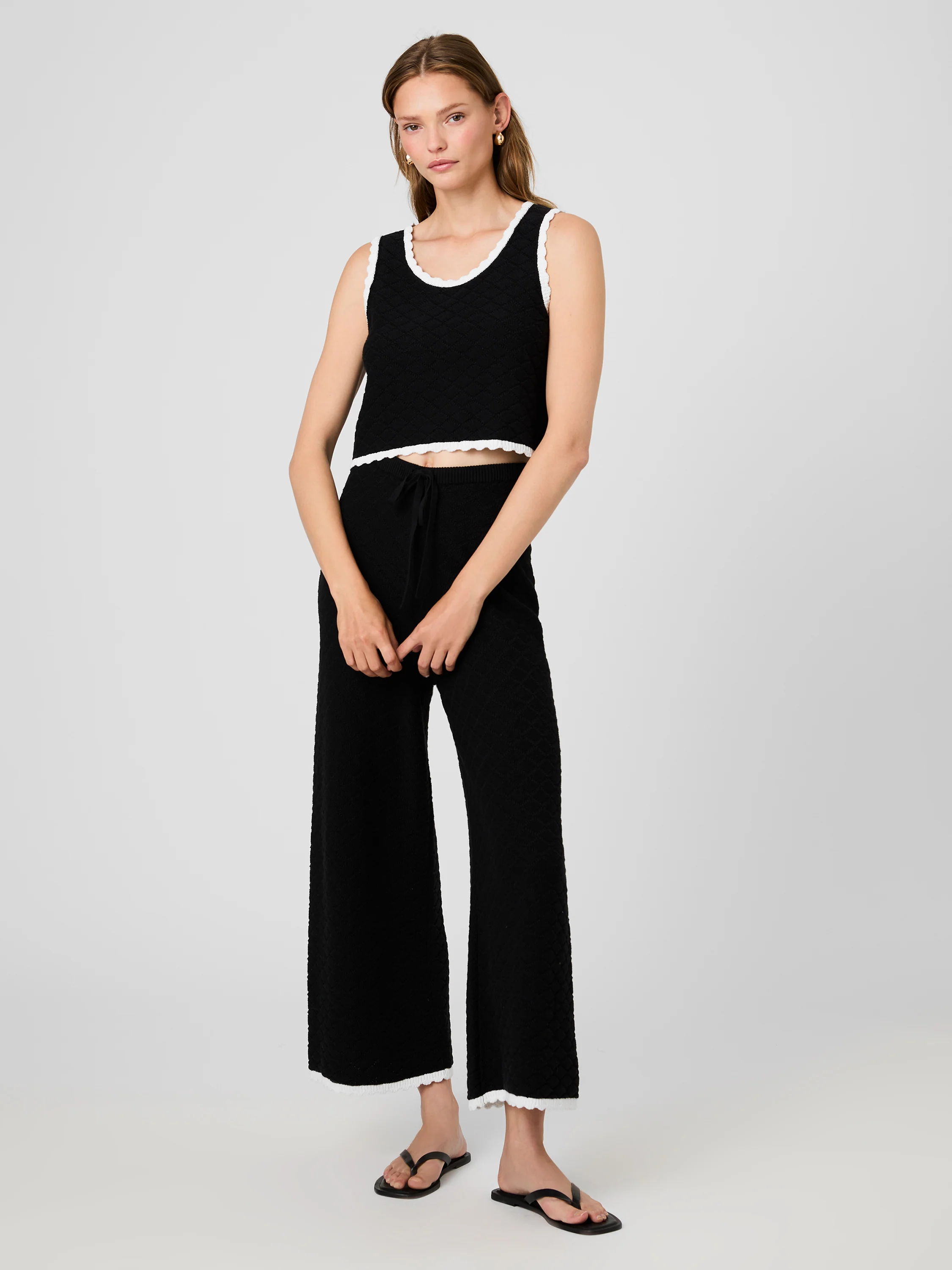 TEDDY DIAMOND KNIT CONTRAST CAMI - Image 8