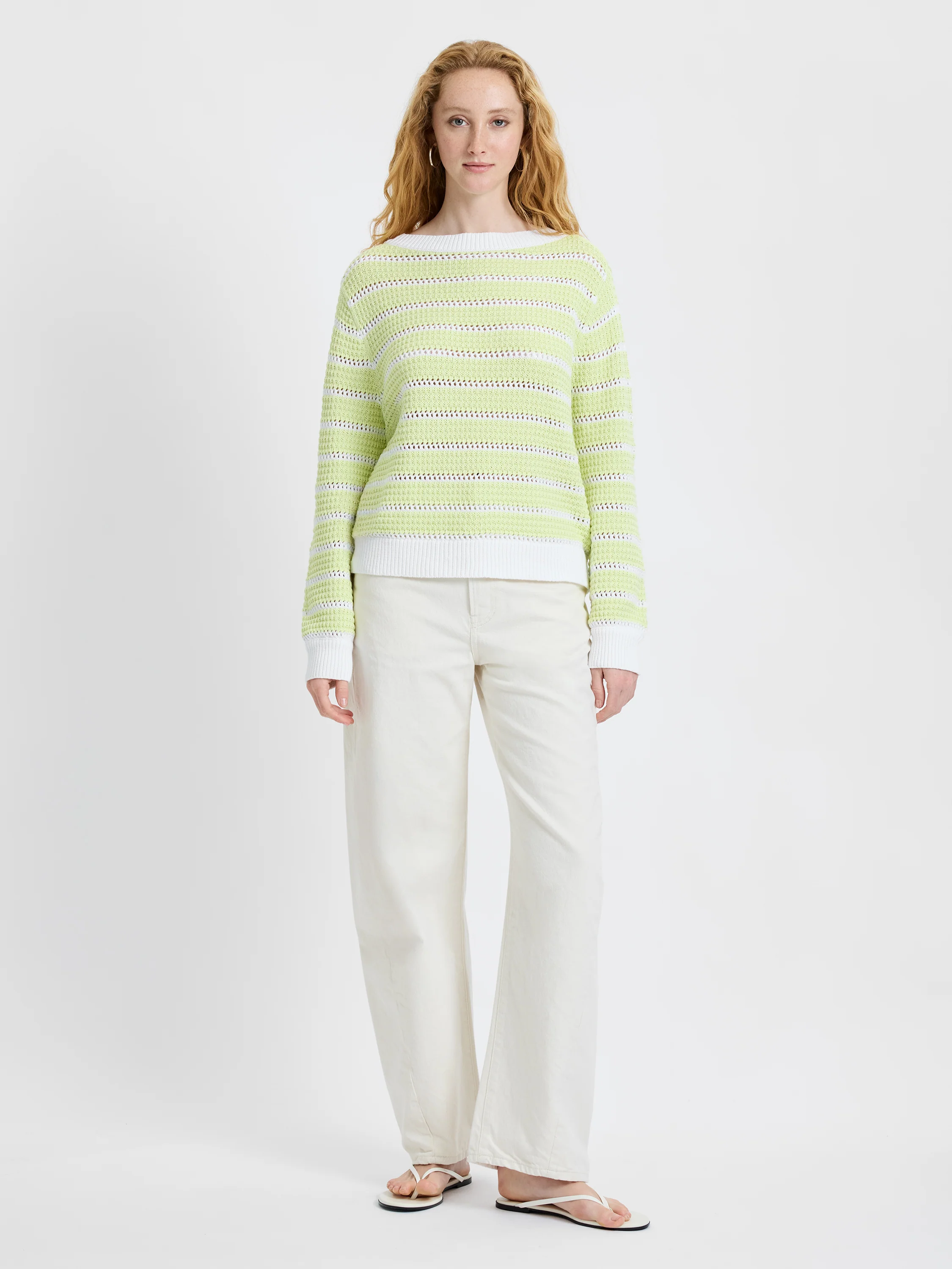 TEDDY KNIT OPEN STRIPE PULLOVER - Image 4