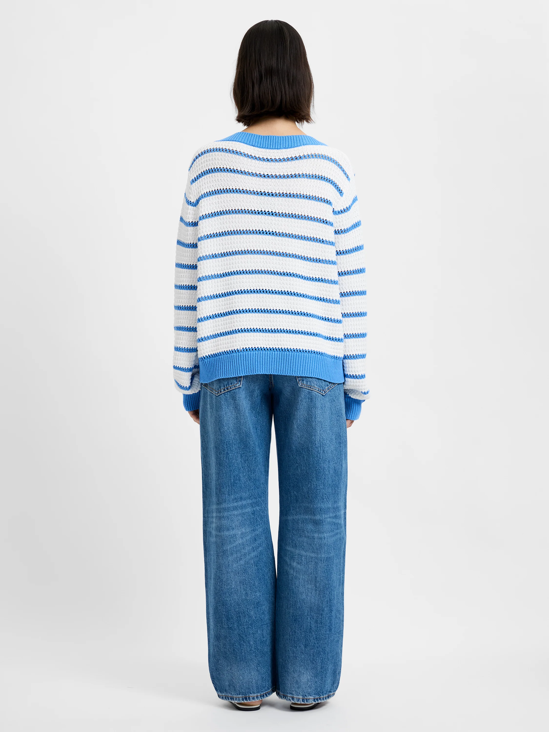 TEDDY KNIT OPEN STRIPE PULLOVER - Image 4