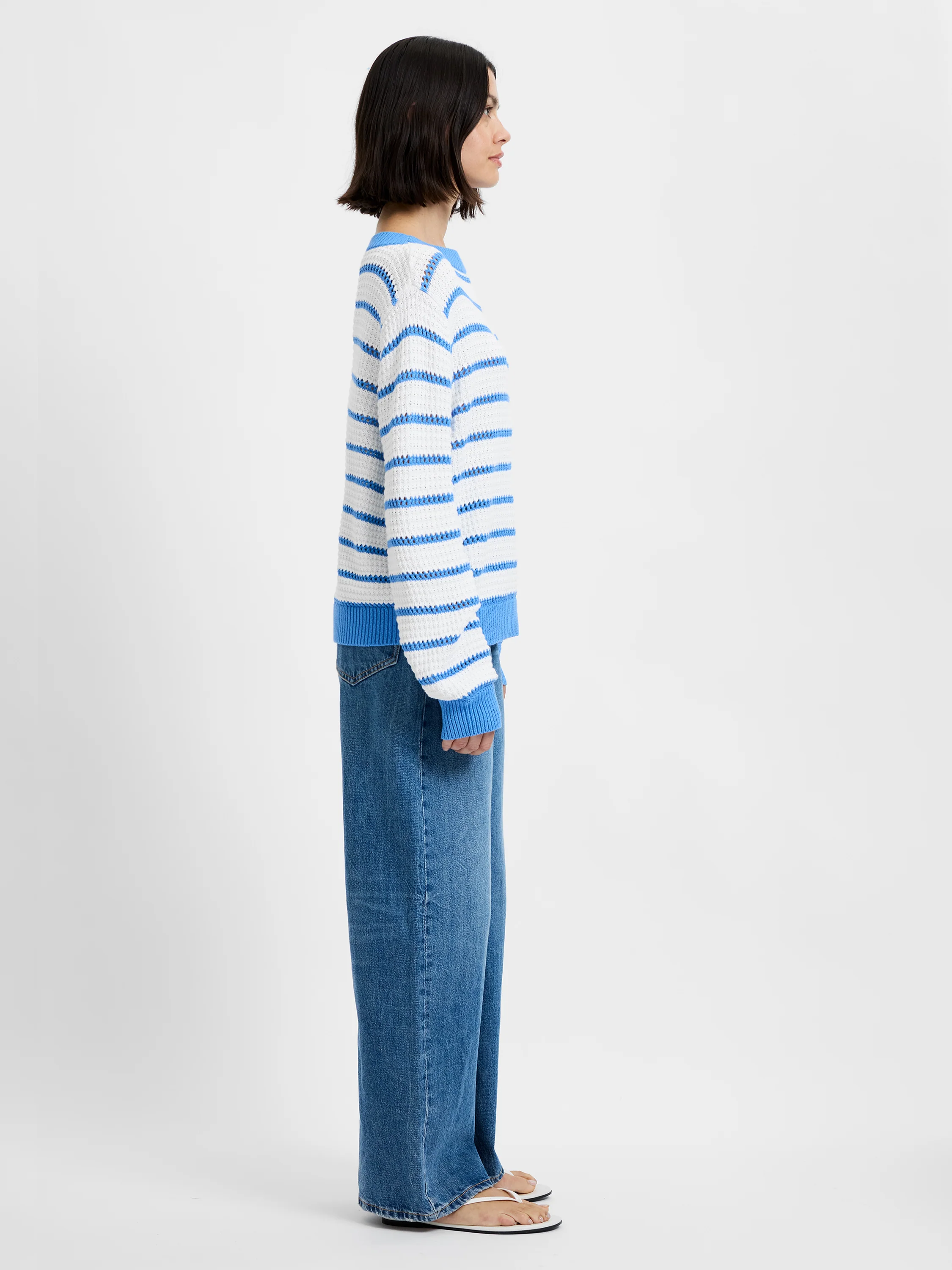 TEDDY KNIT OPEN STRIPE PULLOVER - Image 5