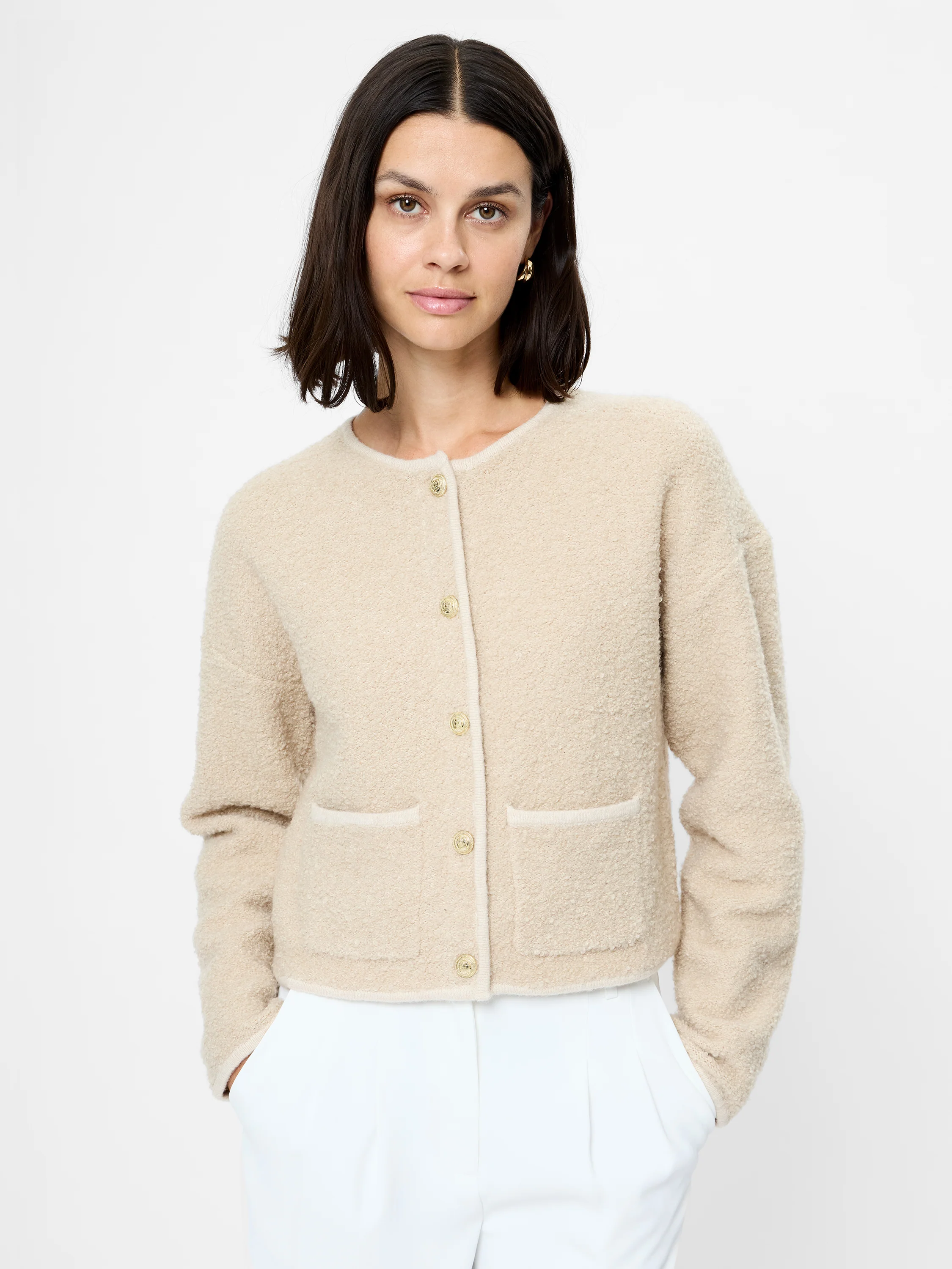 EFFIE BOUCLE KNIT CARDIGAN - Image 2